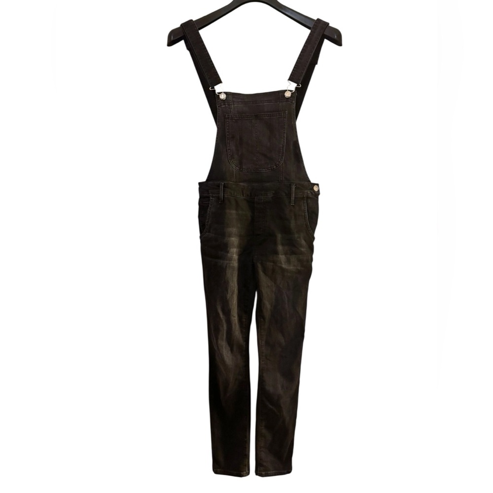 BLACK ORCHID Coal Wash The Skinny Denim Overalls Sz 27 $225